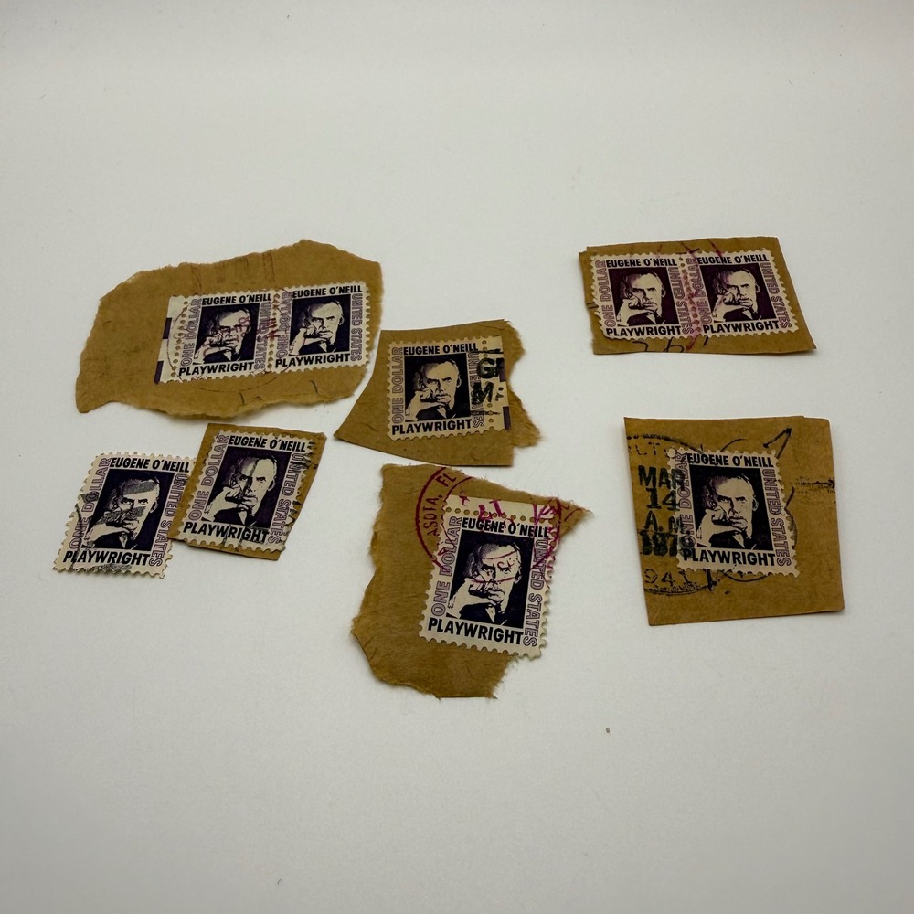 US Postage Stamps Lot Eugene O'Neill $1 One Dollar Playwright Vintage Used 8ct